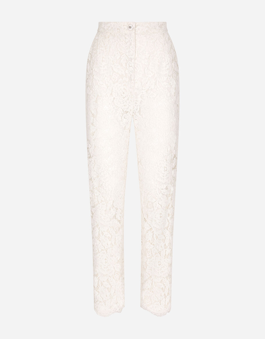 돌체앤가바나 하이웨이스트 팬츠 스트레치 레이스 FTAM2TFLRE1W0001