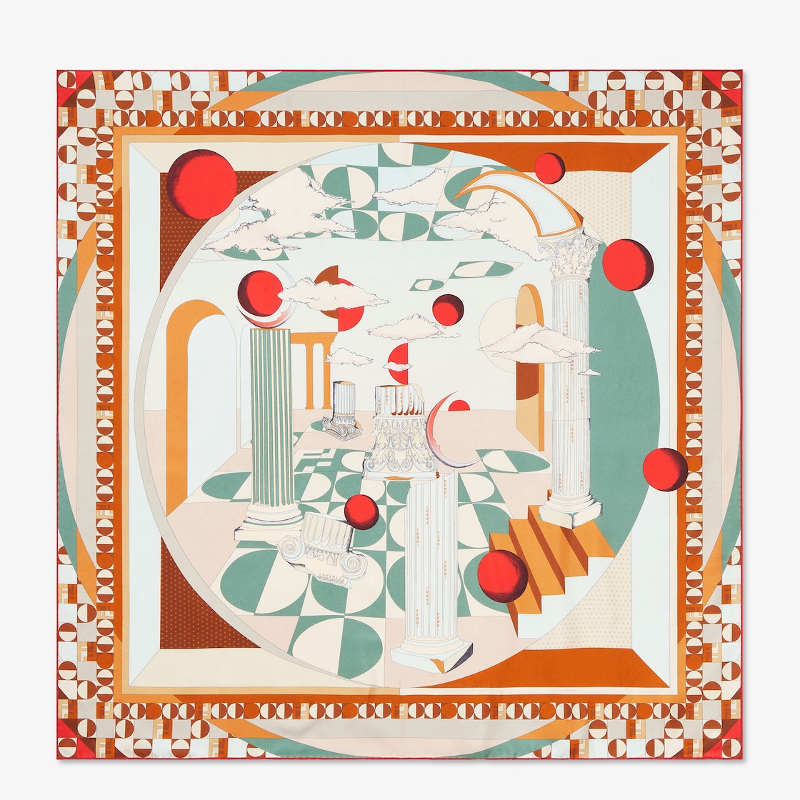 펜디 스카프 브라운 FXT091AYL8F1USV