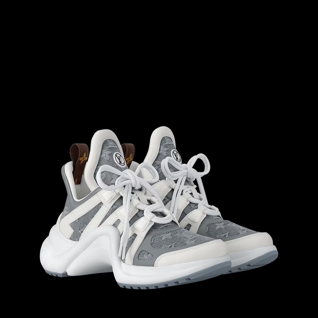 루이비통 스니커즈 모노그램 데님 낮은 발목 컷 1AGVA6