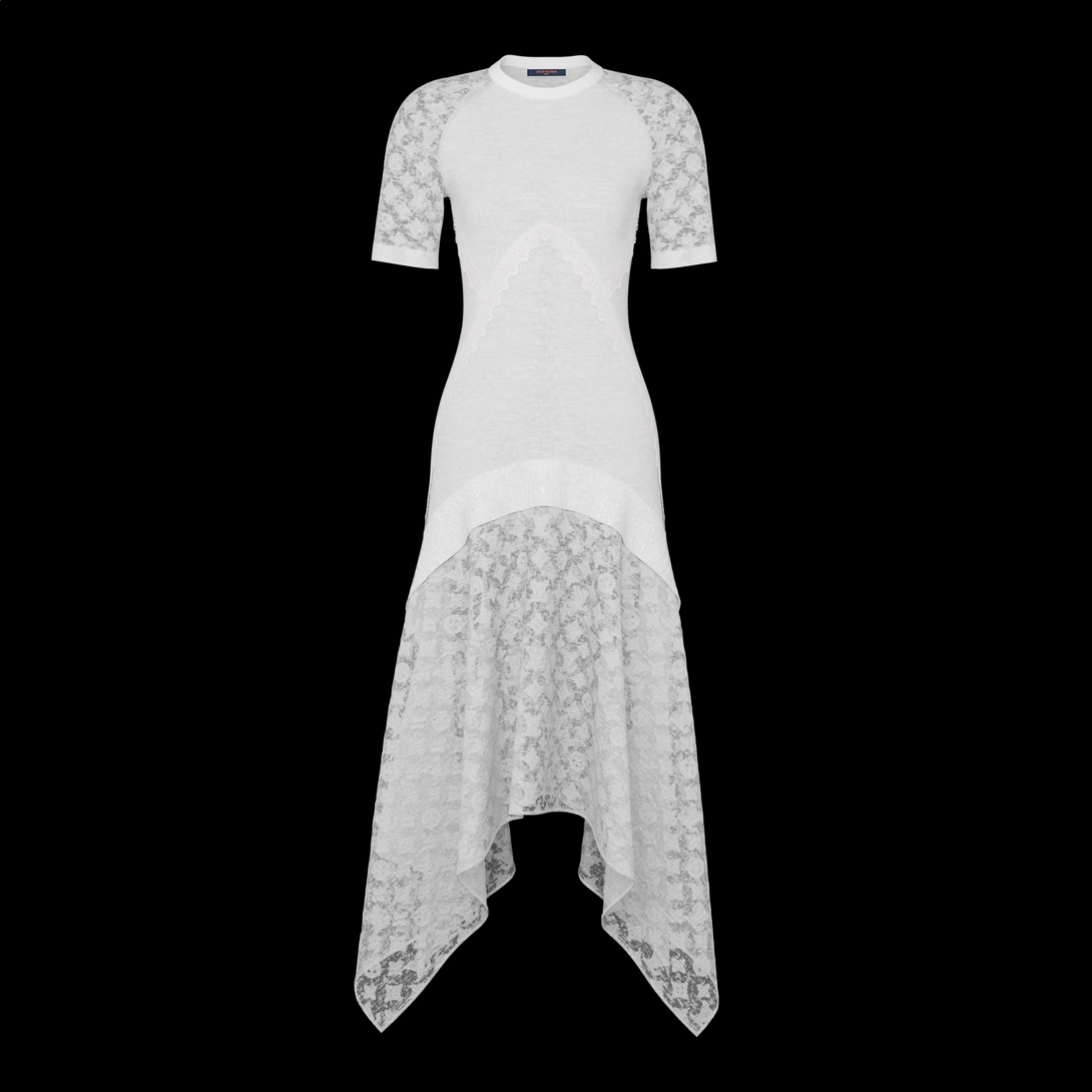 루이비통 드레스 슬림핏 밀키 화이트 1AHJGG