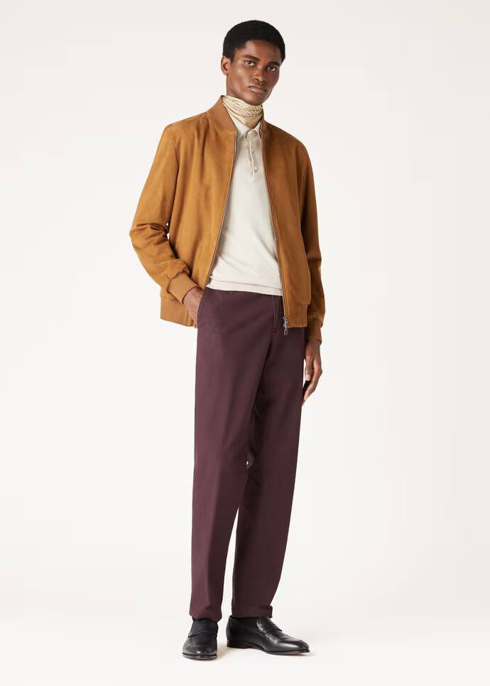 로로피아나 봄버 자켓 넉넉한 핏 FAM4591_H0CH