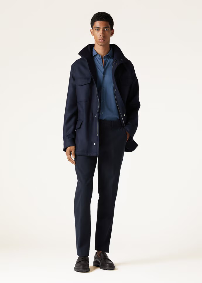 로로피아나 자켓 슬림핏 여행자 블루 네이비 FAO1412_W000